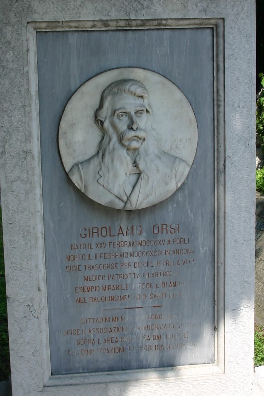 Girolamo Orsi's tomb, Tavernelle Cemetery, Ancona - 03.JPG